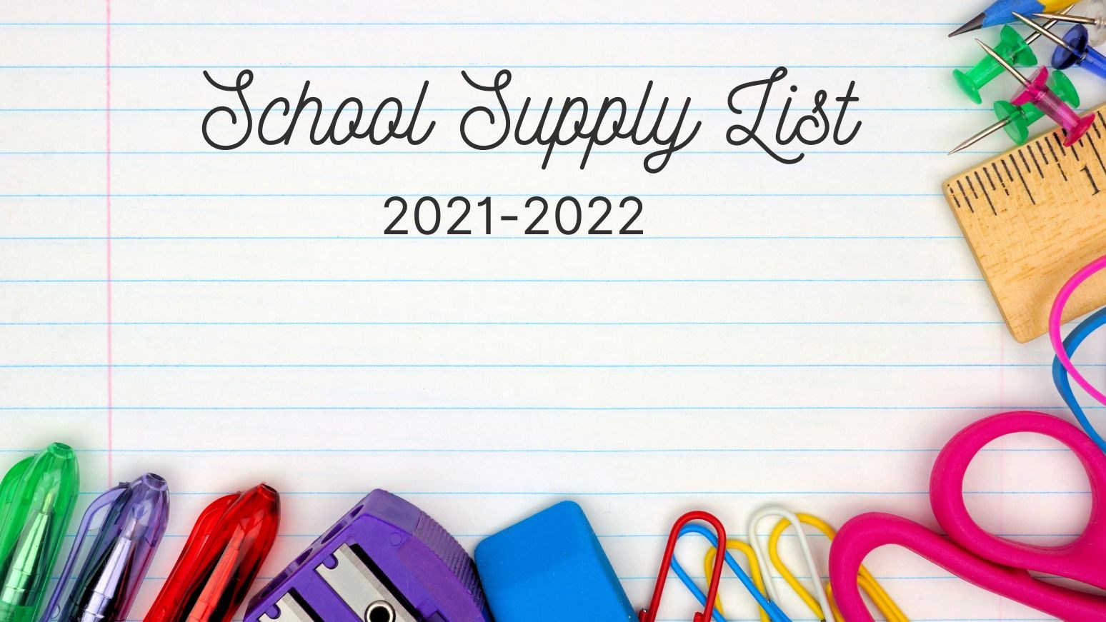 School Supply List 2122